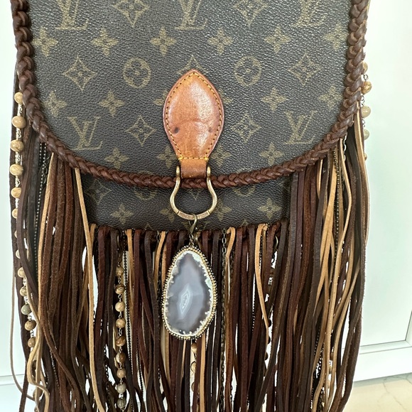 Vintage boho bag, World Traveler in dirty blonde - Picture 2 of 12
